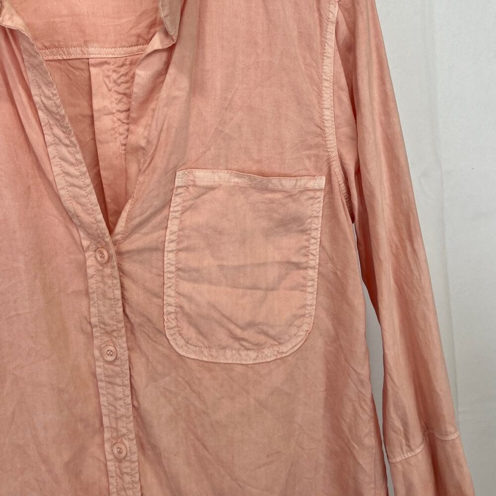 CLOTH & STONE Shirttail Button Down Shirt Long Sleeve Tencel Pink Size S - Picture 5 of 9